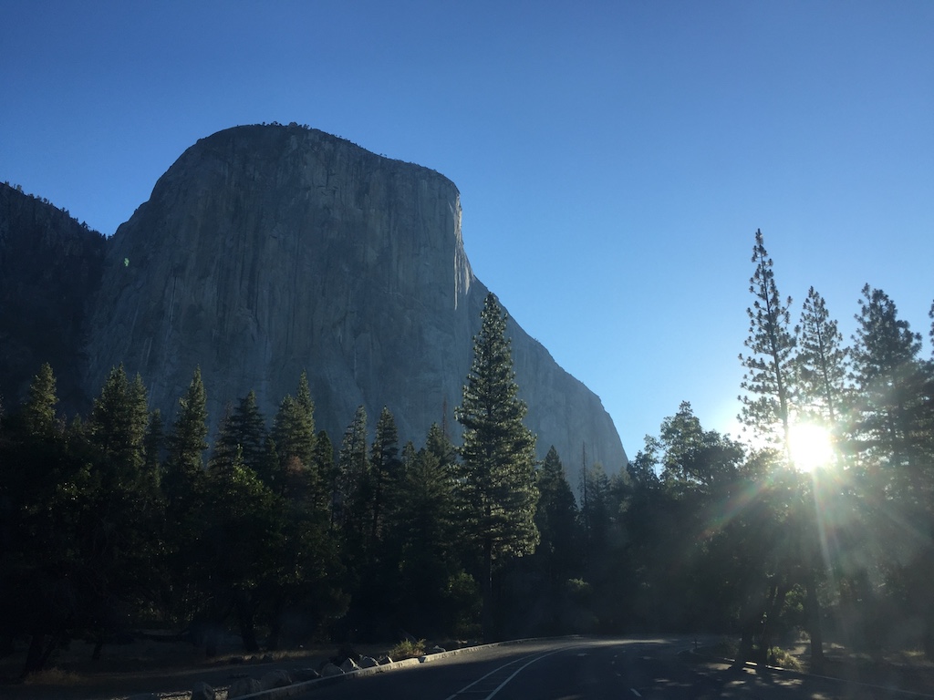 El Capitan at Sunrise and Sunset –it doesn’t look too daunting!